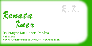 renata kner business card